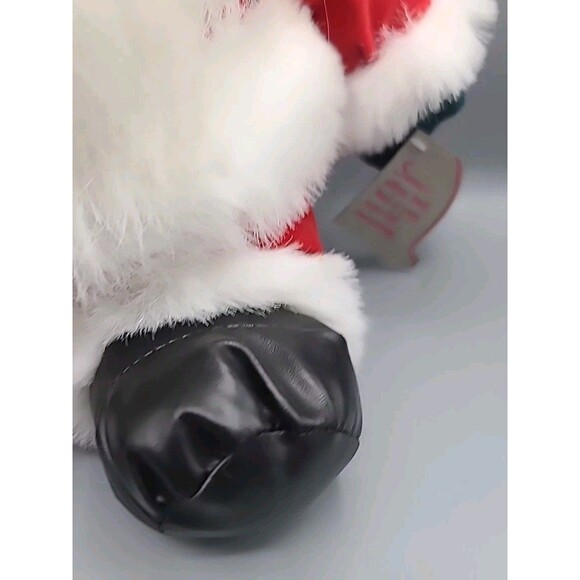 Vintage Plush Santa With Silver Bell Herberger’s With Tag Blue Eyes 1995 - Picture 6 of 16